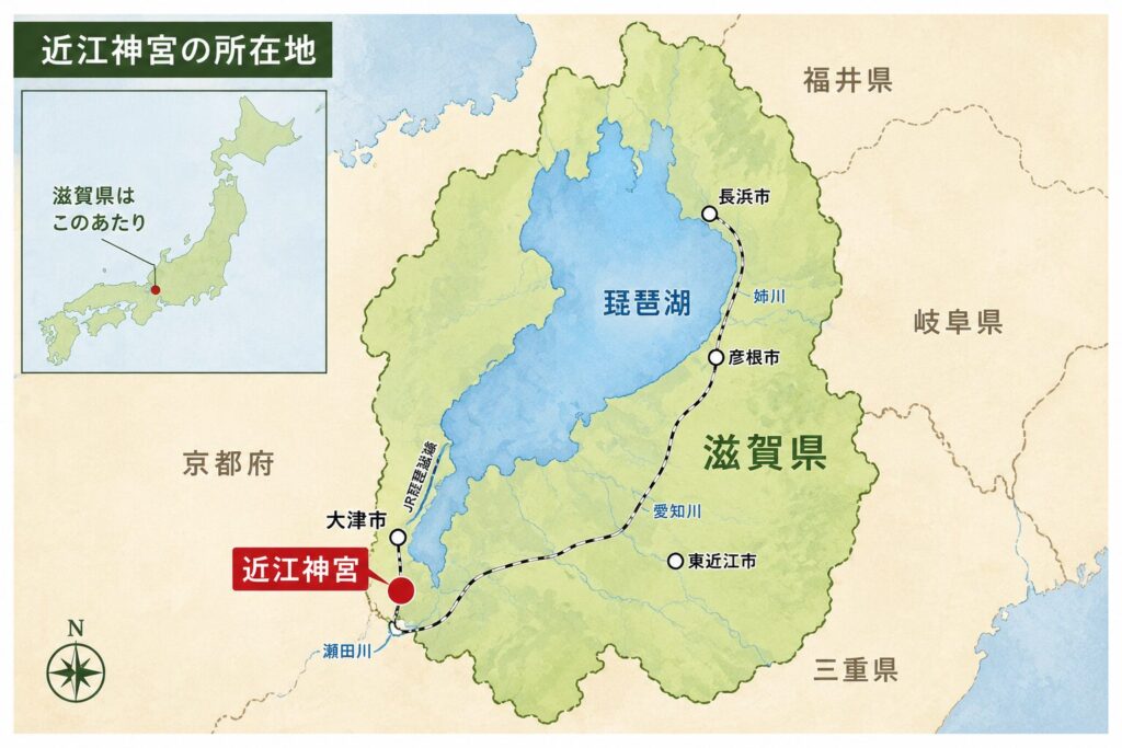 近江神宮周辺の地図