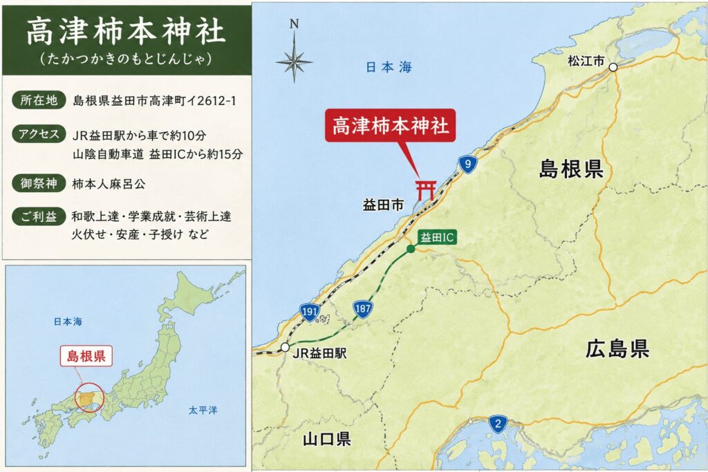 高津柿本神社周辺の地図