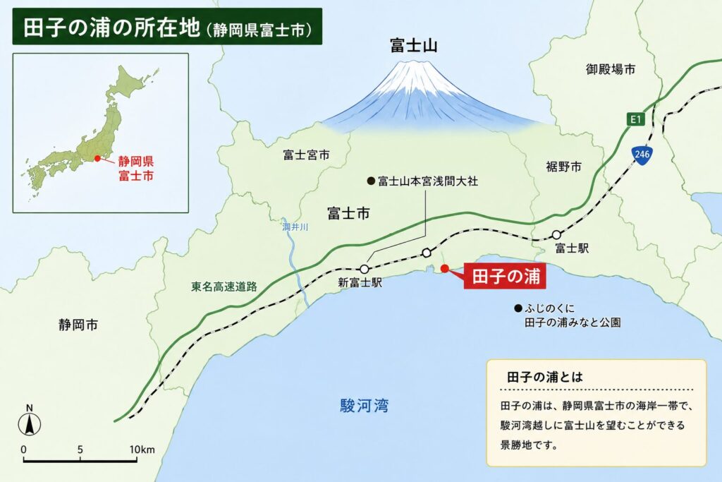 田子の浦周辺の地図