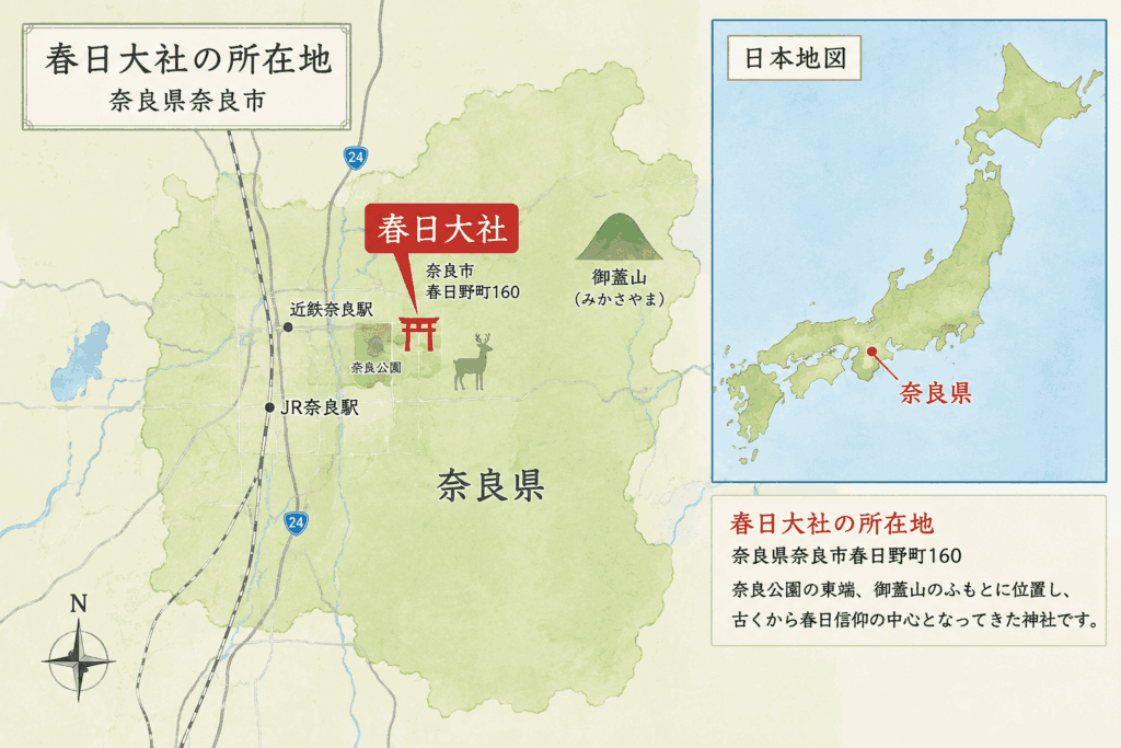 春日大社周辺の地図