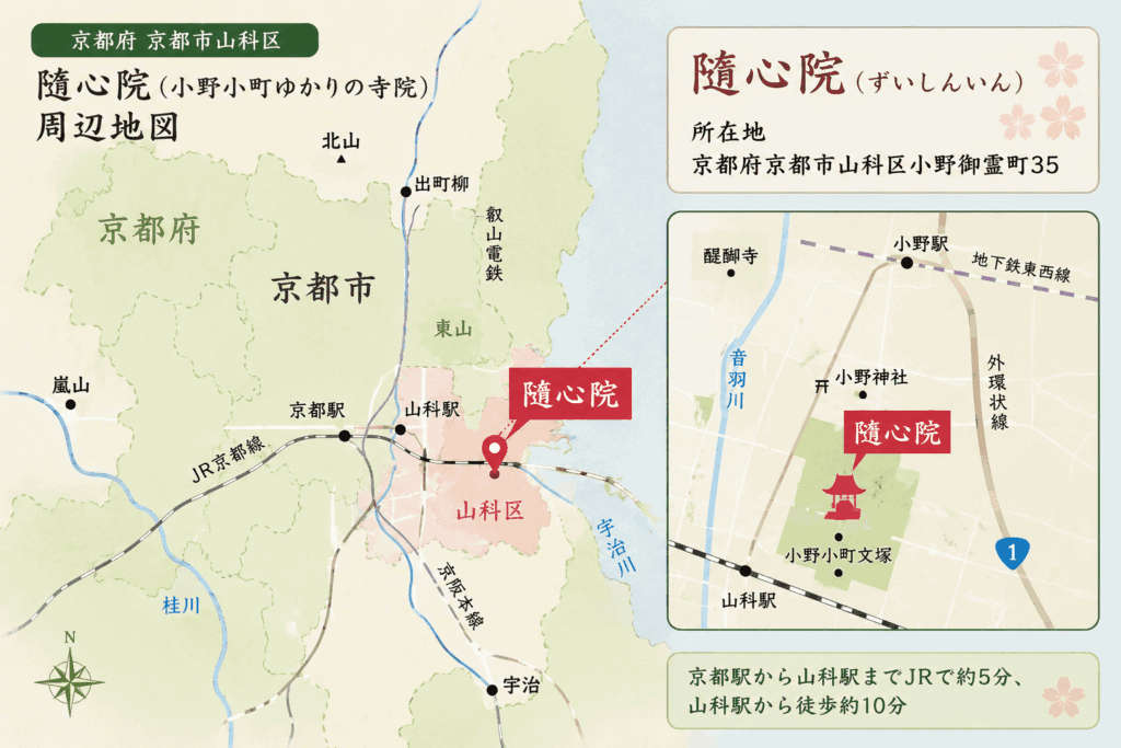 特定の神社なし/ゆかりの寺院:隨心院周辺の地図